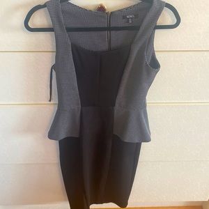 Modest Office Style Black and Gray Dress